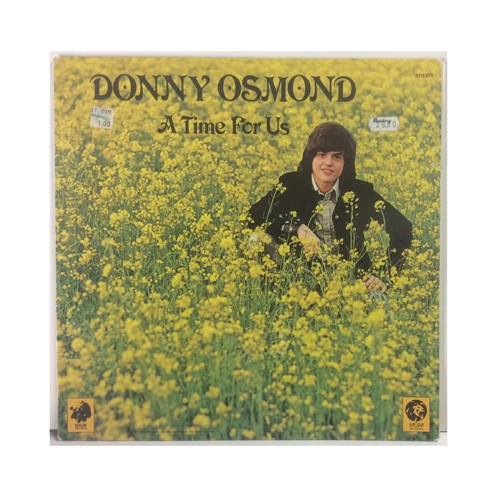 Osmond Donny :  A Time For Us  1973 70L MGM tuotelaji: KLP