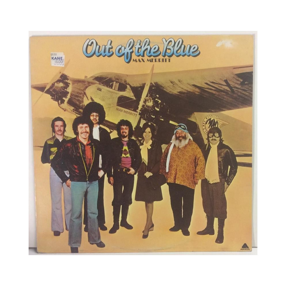 Merritt Max :  Out Of The Blue  1976 70L ARISTA  kansi  EX- levy  EX