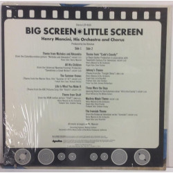 Mancini Henry :  Big Screen - Little Screen   1972 70L RCA tuotelaji: KLP