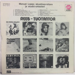 Lopez Manuel :  Kitara Rytmejä Etelästä  1973 70L KISS  kansi  EX levy  EX