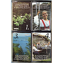 Eri Esittäjiä 1983 V 82021 Kauneimmat Suomalaiset Kansanlaulut 4 kasettia cassette