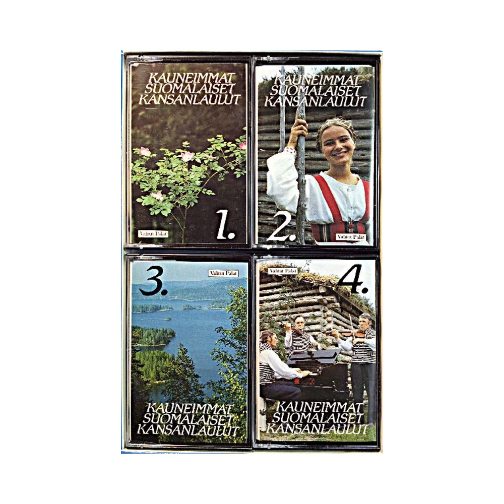Eri Esittäjiä 1983 V 82021 Kauneimmat Suomalaiset Kansanlaulut 4 kasettia c musikkassett