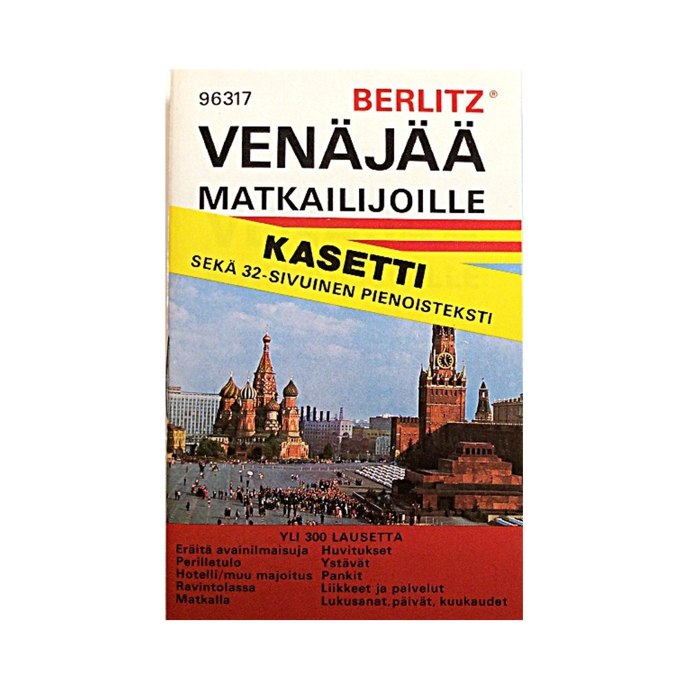 Berlitz 1975 96317 Venäjää matkailijoille + 32-sivuinen sanasto cassette