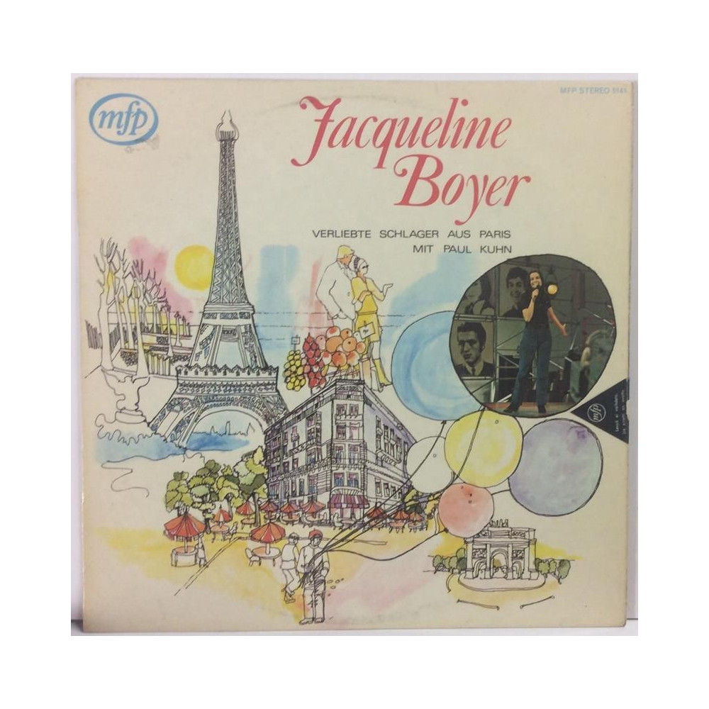 Boyer Jacqueline :  Verliebte Schlager Aus Paris  196? VIIHDE MFP  kansi  VG+ levy  EX-