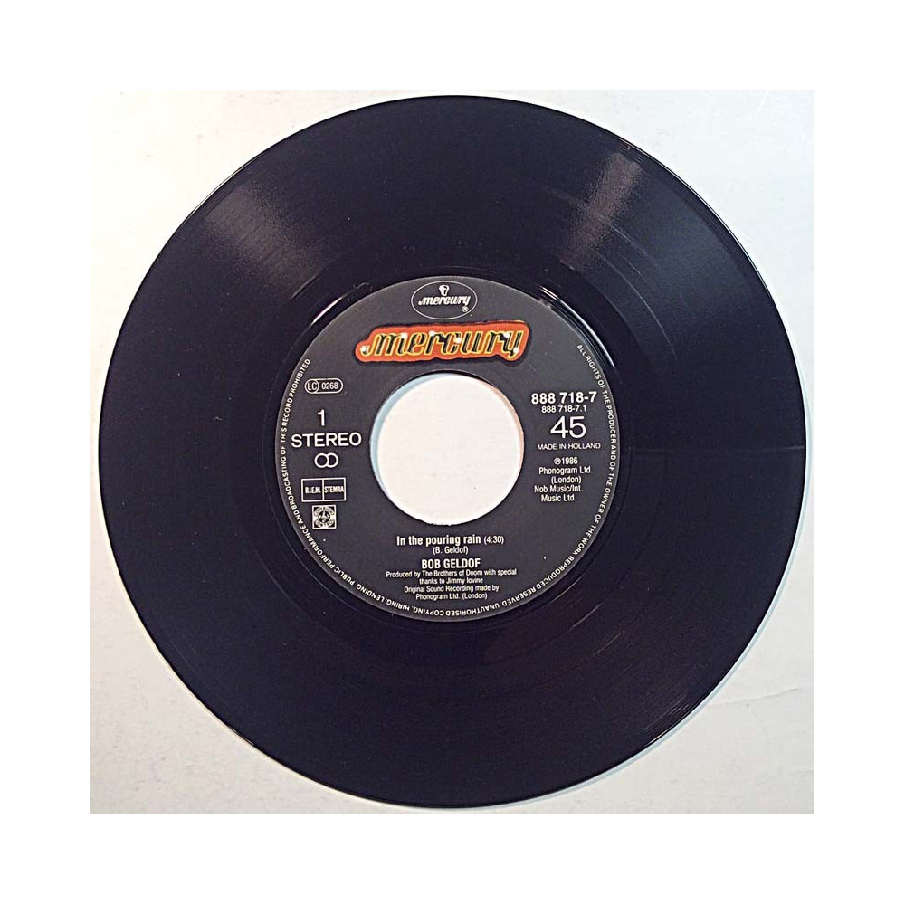 Geldof Bob 1986 888 718-7 In The Pouring Rain / Let's Go second hand single