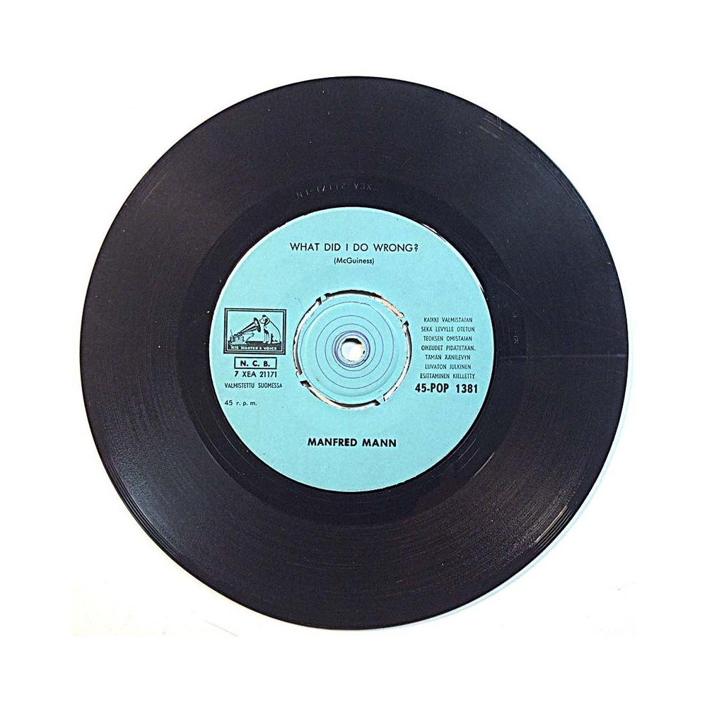 Manfred Mann 1965 45-POP 1381 Come Tomorrow / What Did I Do Wrong ? second hand single