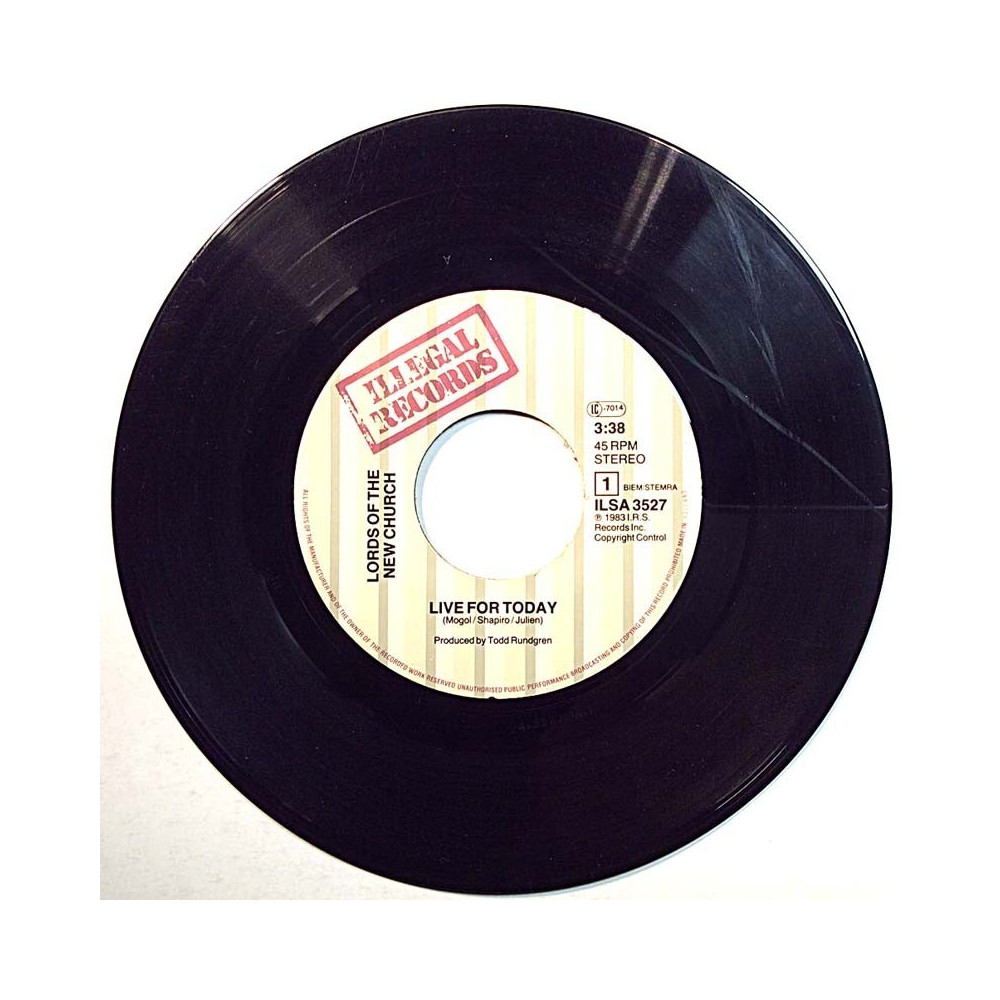 Lords Of The New Church 1983 ILSA 3527  Live For Today / Opening Nightmares second hand single