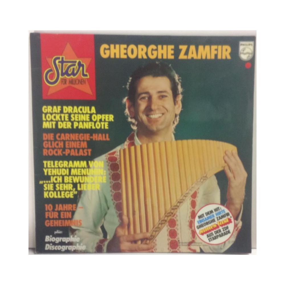 Zamfir :  Star fur millionen  197? VIIHDE PHILIPS  kansi  EX levy  EX