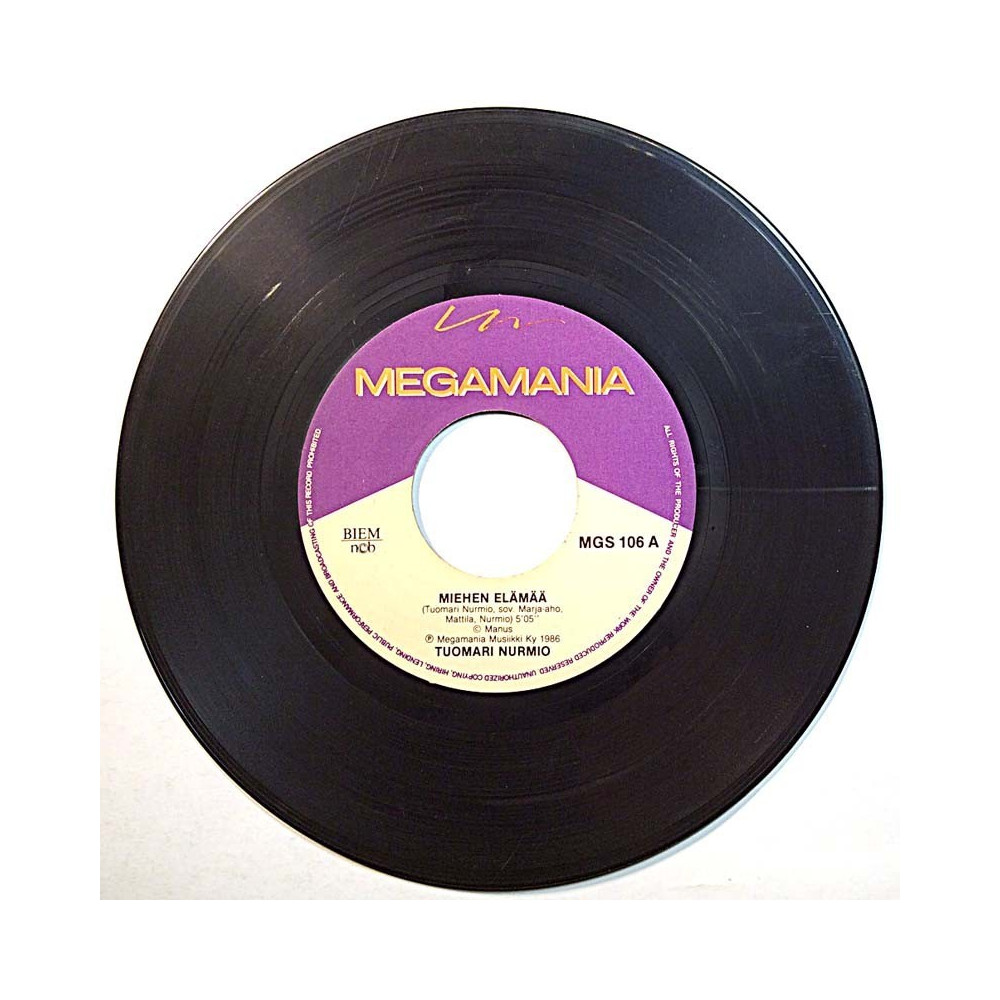 Tuomari Nurmio 1986 MGS 106 Miehen elämää / Tuhma hauva second hand single