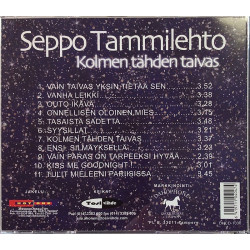 Tammilehto Seppo: Kolmen Tähden Taivas kansivihko EX CD:n kunto EX Käytetty CD