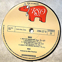 Ross: Ross -71  kansi Ei kuvakantta levy EX- kanneton LP