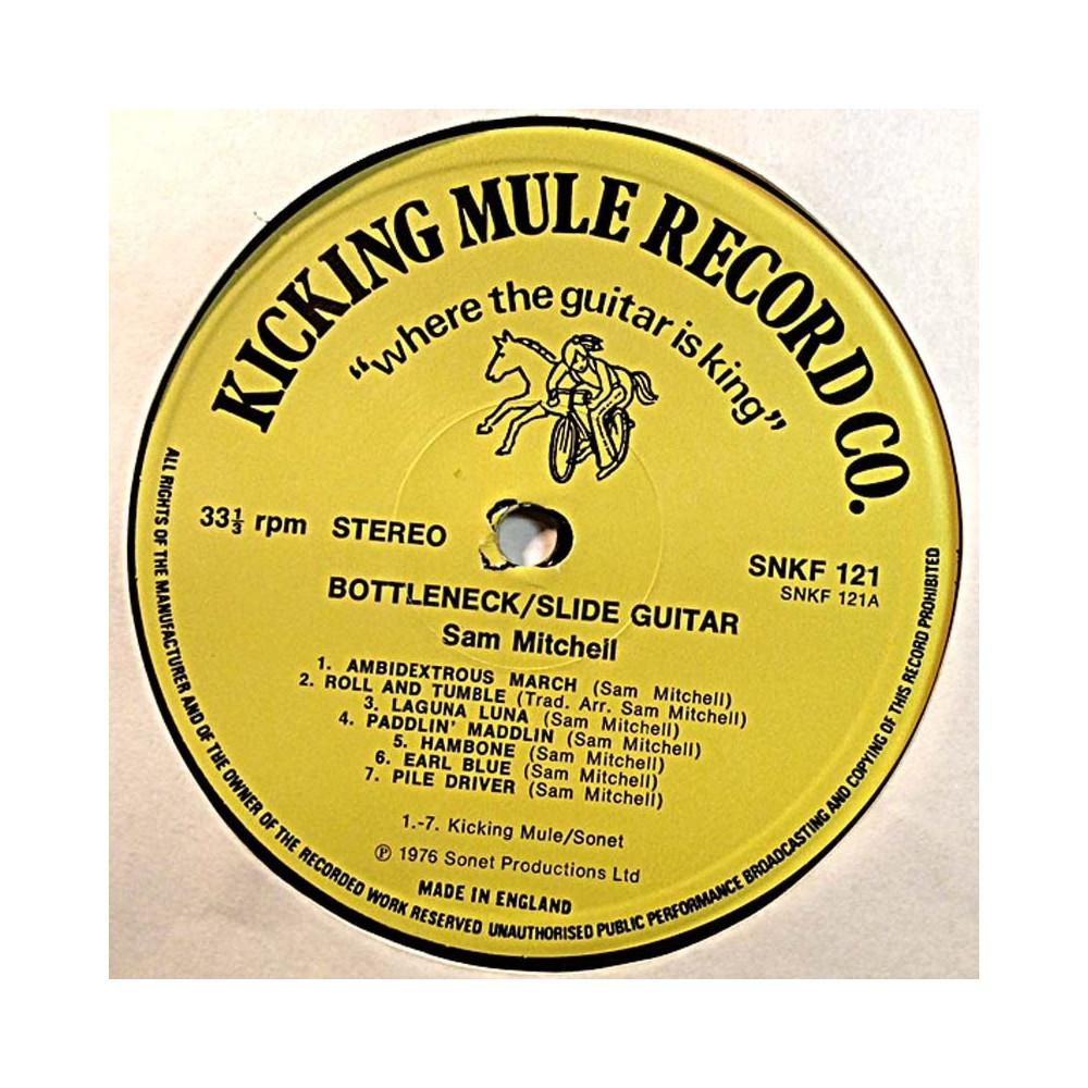 Mitchell Sam: Bottleneck / Slide Guitar  kansi Ei kuvakantta levy EX kanneton LP