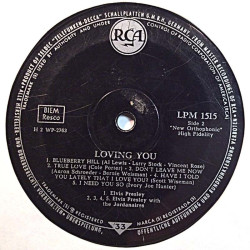 Elvis 1957 LPM 1515 Loving You vinyl LP no cover