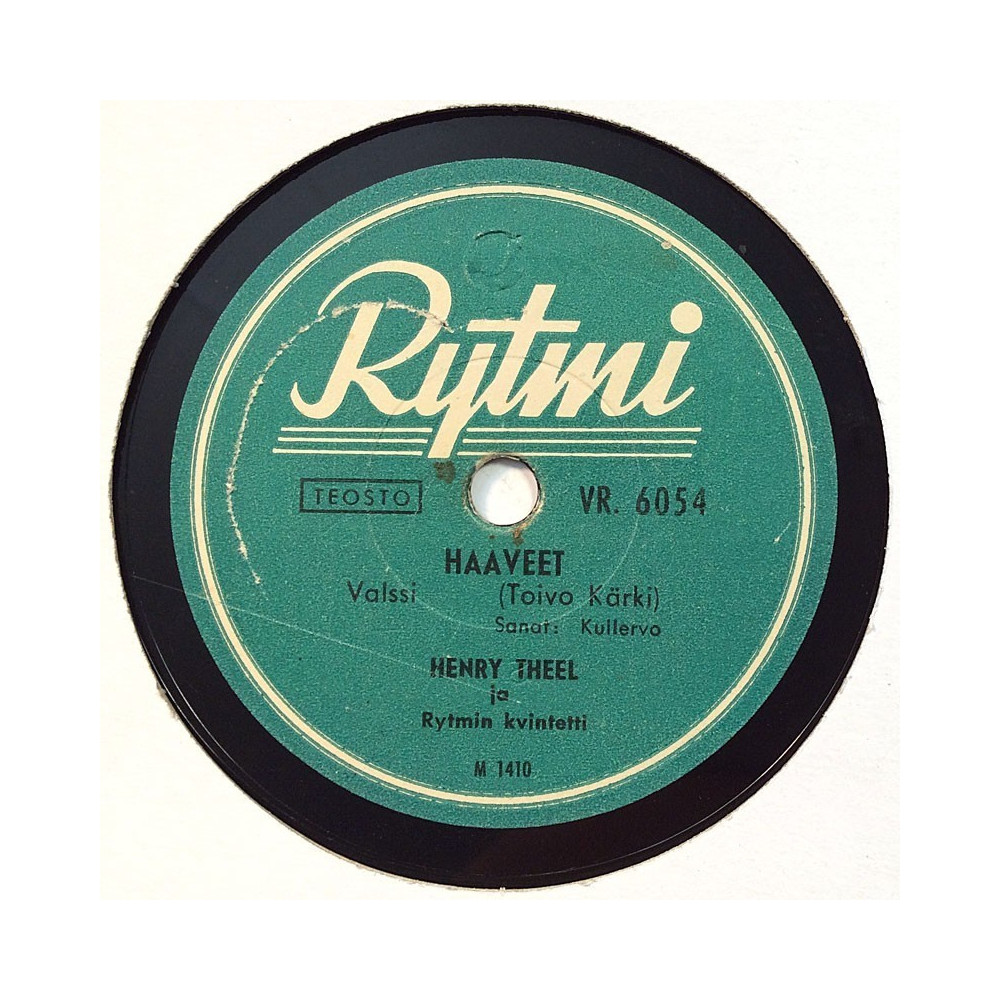 Theel Henry 1950 VR. 6054 Haaveet / Tuntematon tulevaisuus stenkaka 78-varvare