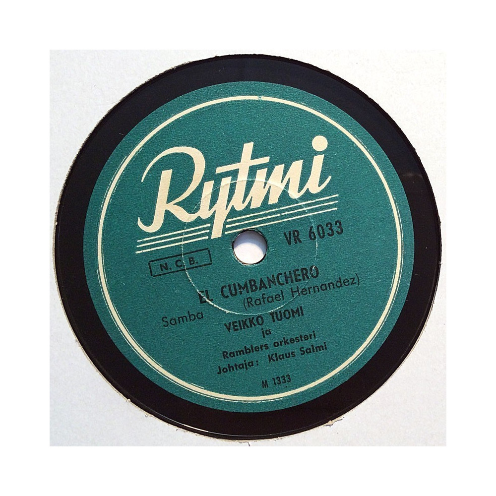 Tuomi Veikko / Eero Wäre 1949 VR 6033 El Cumbanchero / La Raspa shellac 78 rpm record