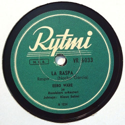 Tuomi Veikko / Eero Wäre 1949 VR 6033 El Cumbanchero / La Raspa shellac 78 rpm record