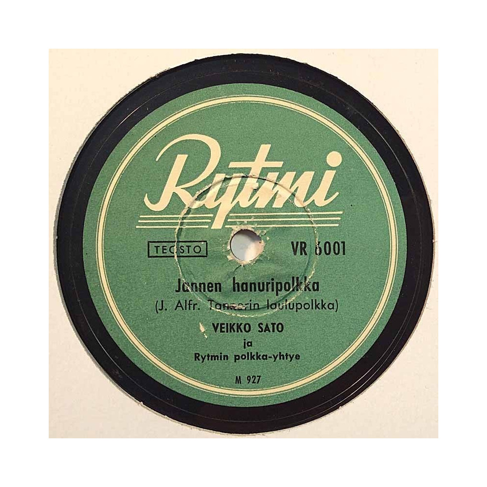 Sato Veikko 1948 VR 6001 Jannen hanuripolkka / Maijun kanssa markkinoilla shellac 78 rpm record