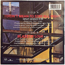 Starship: I Didn't Mean To Stay All Night  kansi EX levy EX käytetty vinyylisingle