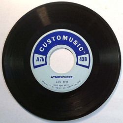 Customusic Background Music Records 1970’s A7b 43a + 43b Atmosphere second hand single