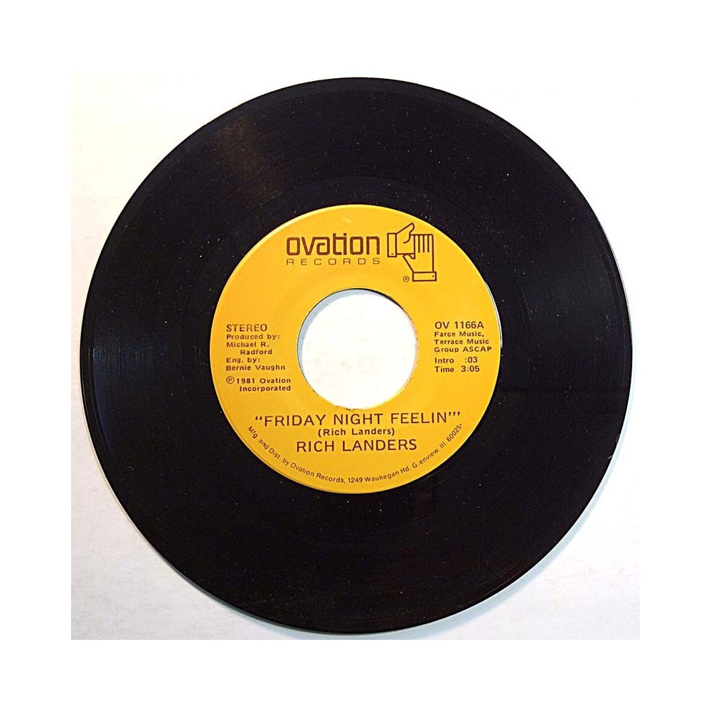 Landers Rich: Friday night feelin' / The lady waiting at home  kansi Ei kuvakantta levy EX käytetty vinyylisingle