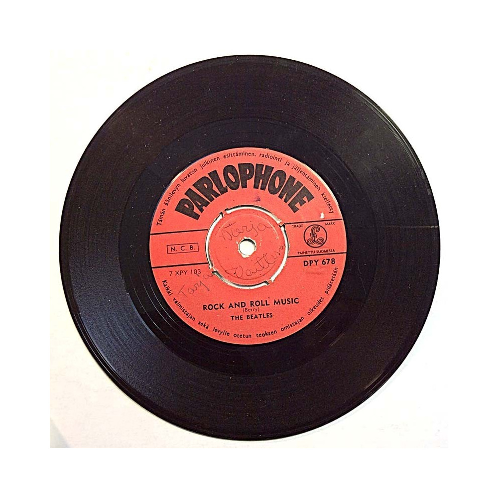 Beatles: Rock And Roll Music / Eight Days A Week  kansi Ei kuvakantta levy VG+ käytetty vinyylisingle