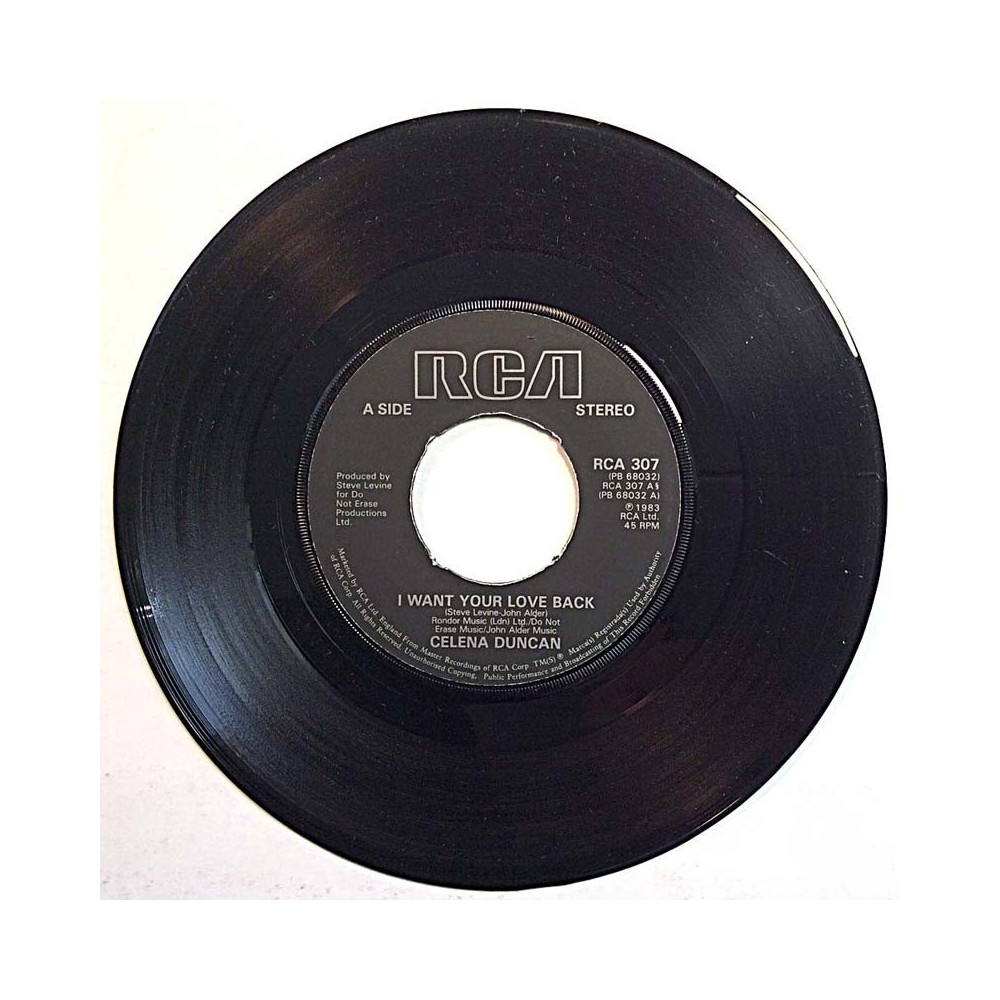 Duncan Celena 1983 307 I Want Your Love Back second hand single