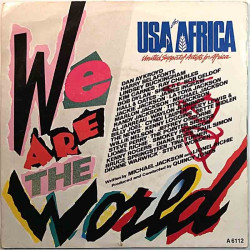 USA For Africa: We Are The World / Grace  kansi VG+ levy VG käytetty vinyylisingle