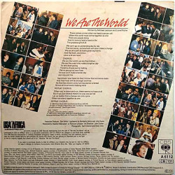 USA For Africa: We Are The World / Grace  kansi VG+ levy VG käytetty vinyylisingle