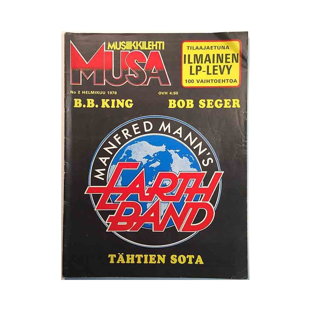 Musa 1978 2 B.B. King, Manfred Mann’s Earth Band aikakauslehti