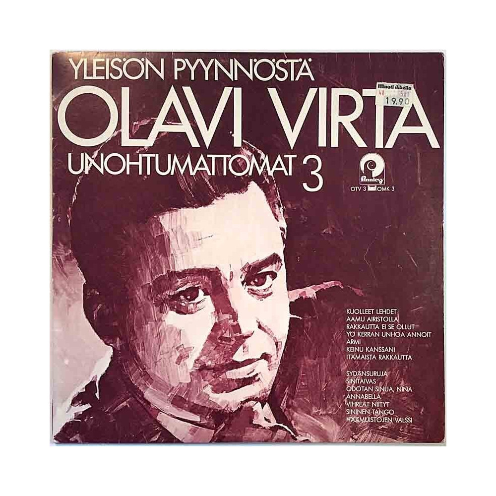 Virta Olavi 1977 OTV 3 Unohtumattomat 3 Used LP