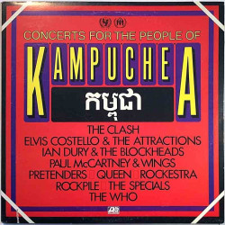 Who, Rockpile, Queen, Clash ym.: Kampuchea concert 2LP  kansi EX levy EX Käytetty LP