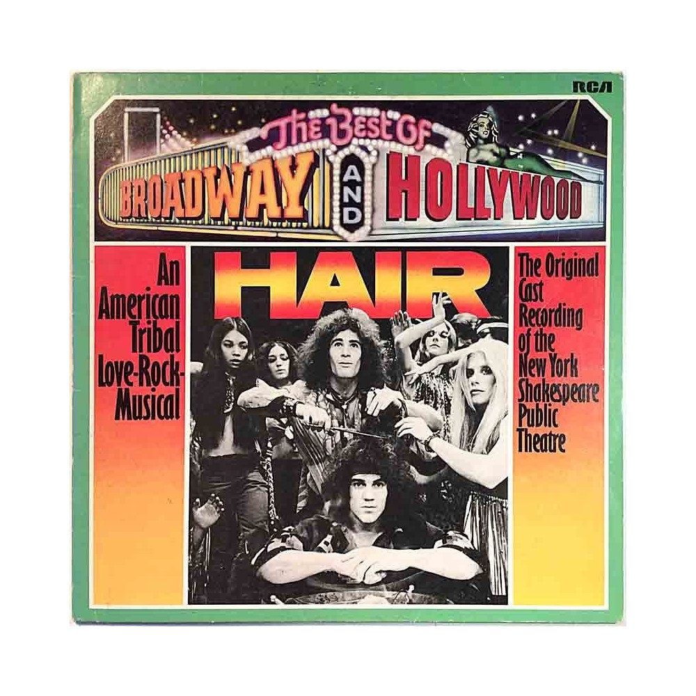 Original Cast Recording Of The New York 1976 PJL 1-8050 HAIR, The Best of Broadway & Hollywood Used LP