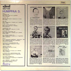 Joutsela Teijo, Kalevu Korpi, Arttu Suuntala ym.: Humppa 3.  kansi EX levy EX- Käytetty LP