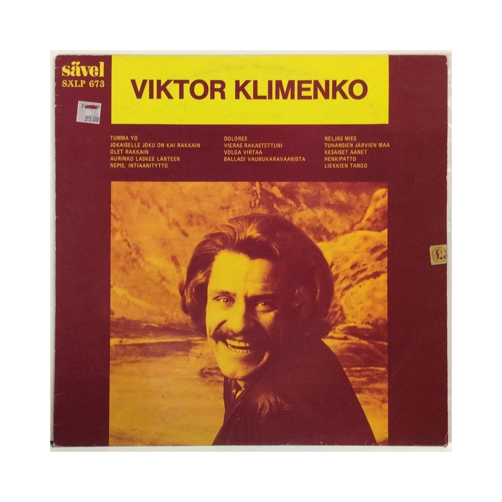 KLIMENKO VIKTOR :  VIKTOR KLIMENKO SÄLP 673  1964 SF 60L SÄVEL  kansi  VG levy  VG