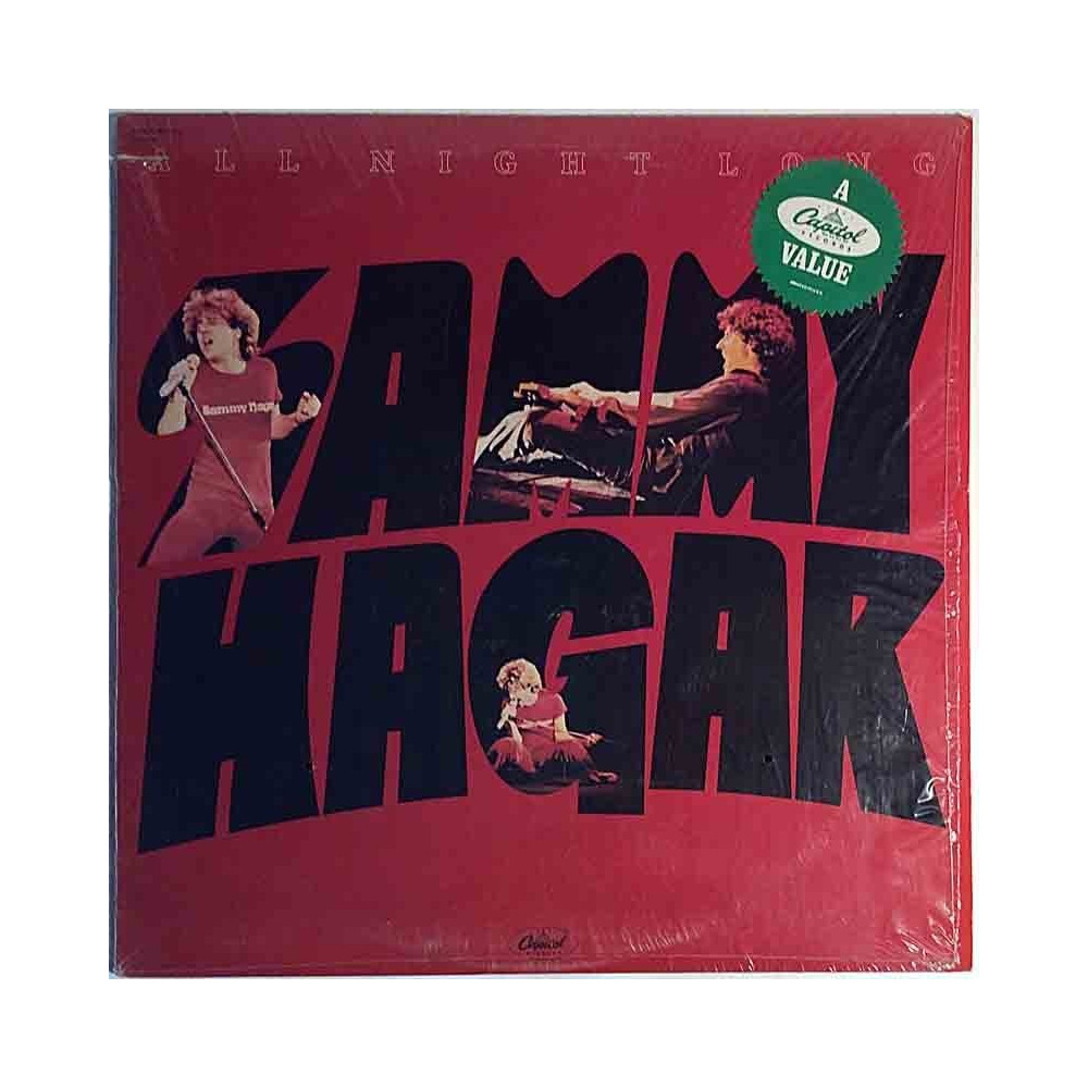 Hagar Sammy: All night long  kansi EX levy EX Käytetty LP