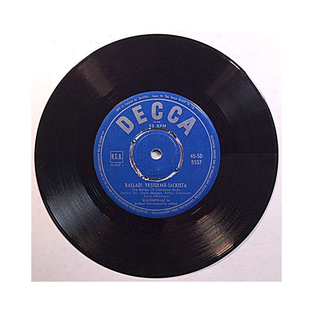 Kukonpojat 1961 45-SD 5537 Balladi Yksisilmä-Jackista / Salome second hand single