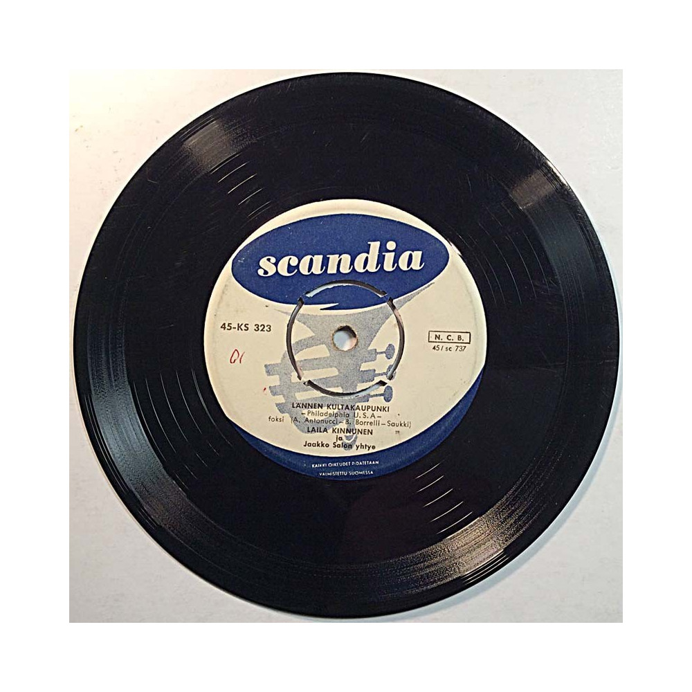 Kinnunen Laila 1959 45-KS 323 Lännen Kultakaupunki / Pieni Kukkanen begagnad singelskiva