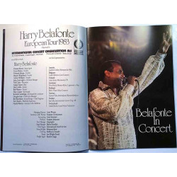 Belafonte Harry 1983  kiertuekirja ‘83 European Tour Käytetty kirja