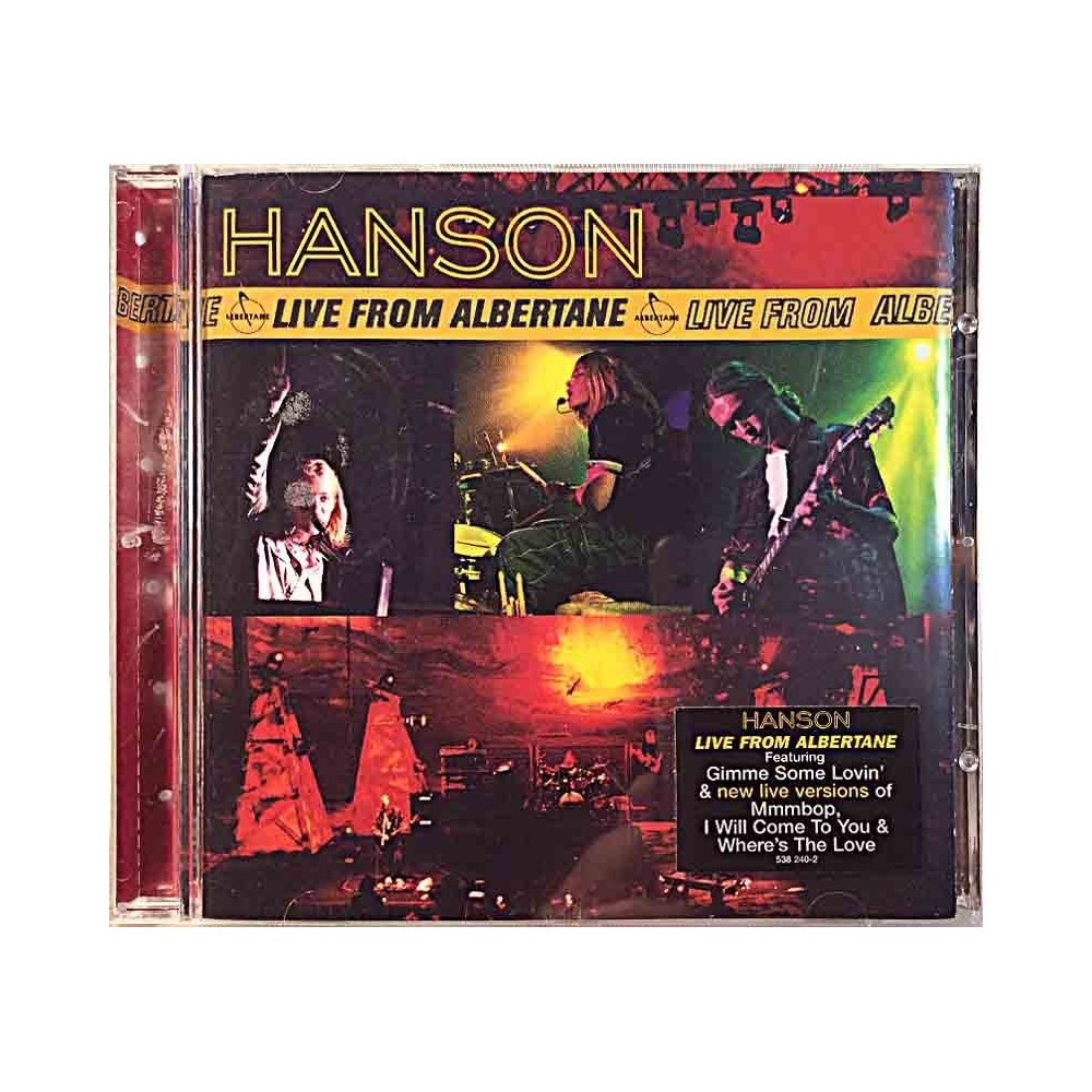 Hanson: Live From Albertane  kansi EX levy EX Käytetty CD
