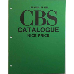 CBS Catalogue 1986 July/Juillet Nice price levyluettelo Painotuote