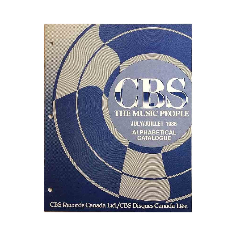 CBS the music people 1986 July/Juillet Alphabetical catalogue Painotuote