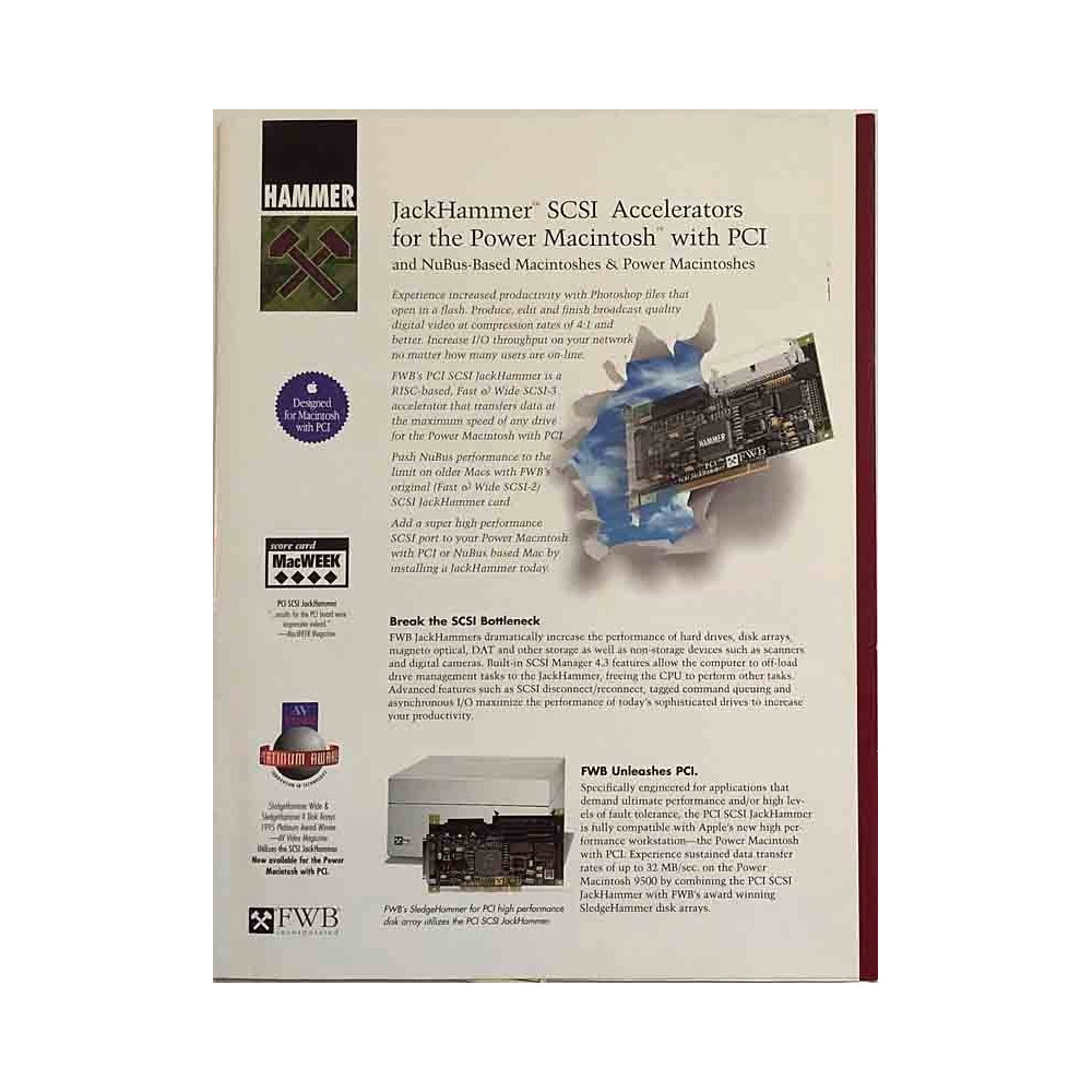 JackHammer SCSI Accelerator : with PCI and NuBus-based Macintoshes - Printed matter