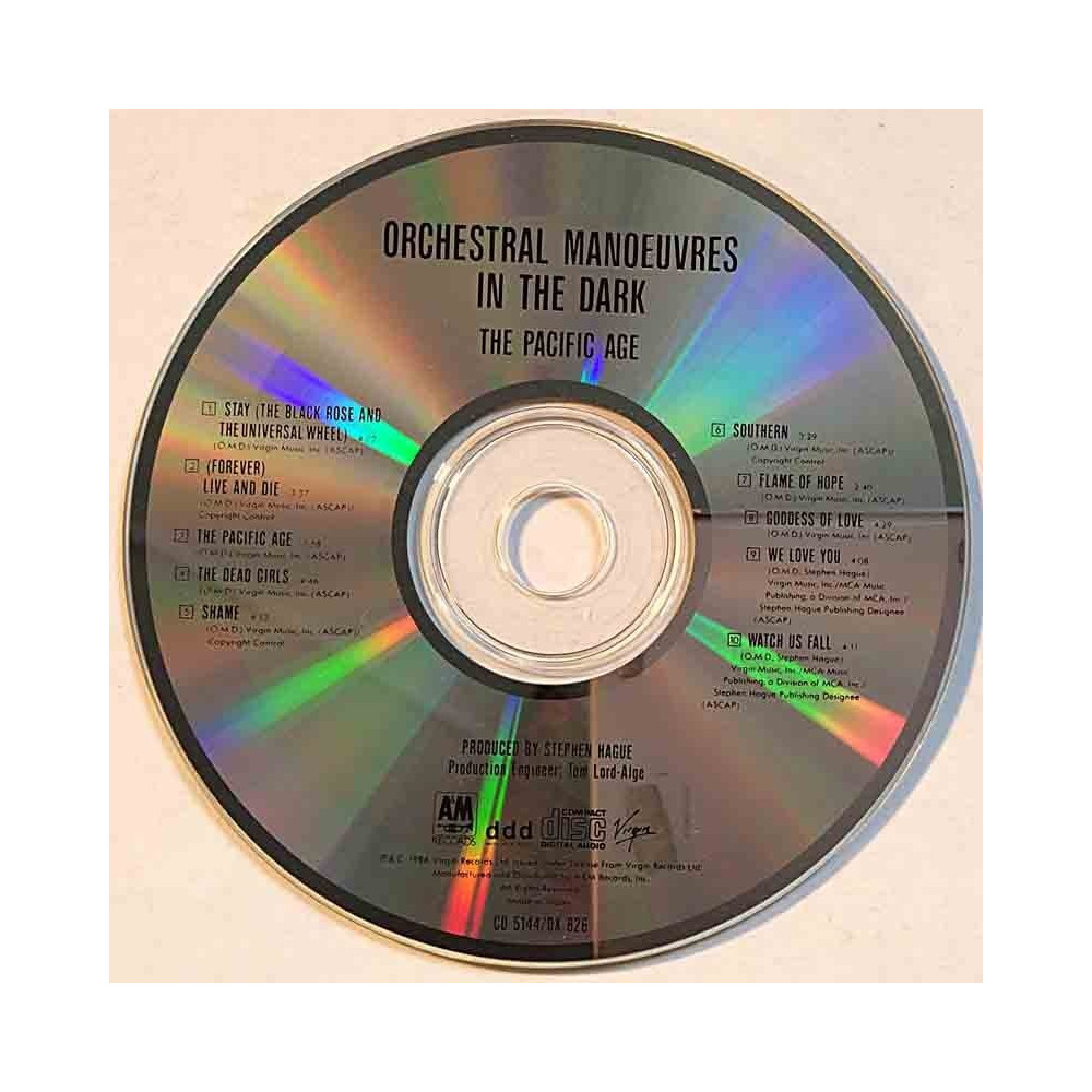 O.M.D. 1986 CD 5144 PACIFIC AGE CD utan omslag