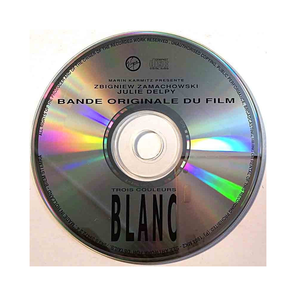 Soundtrack 1994 8394722 Trois Couleurs Blanc CD no sleeve