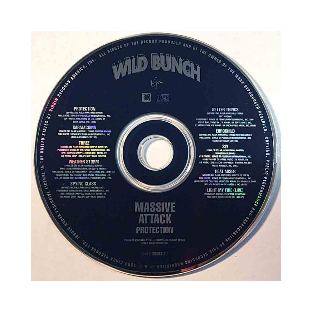 Massive Attack: Protection  kansi Ei kuvakantta levy EX kanneton CD