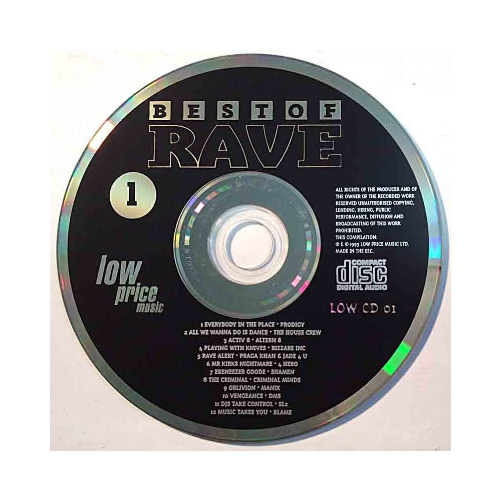Various Artists 1993 LOW CD 1 Best Of Rave 4CD CD utan omslag