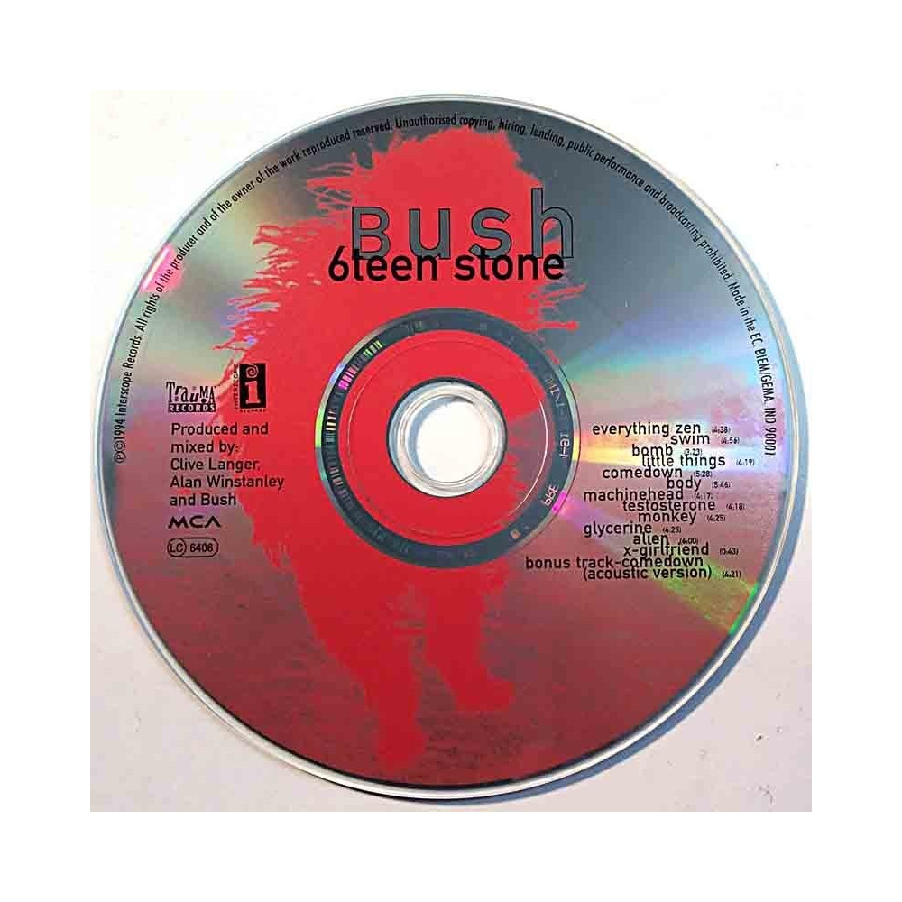 Bush 1994  Sixteen Stone CD utan omslag