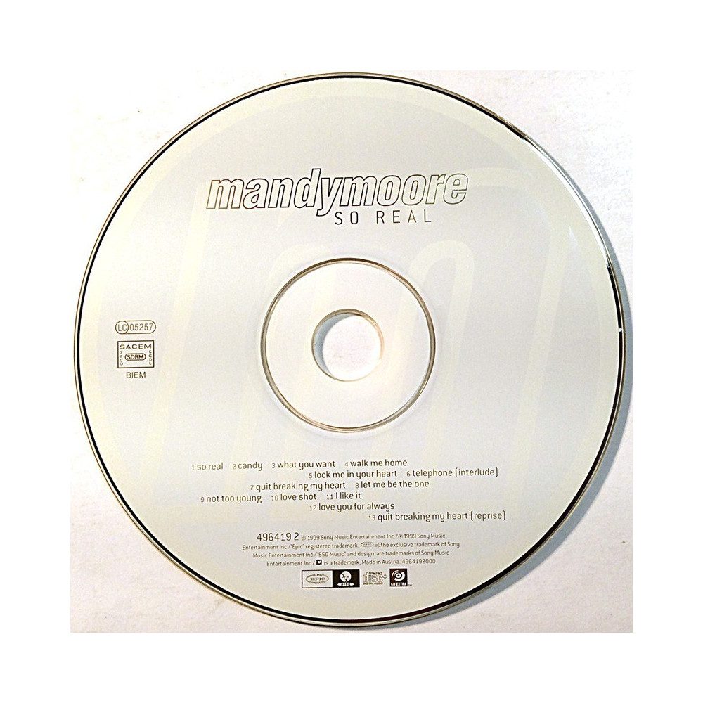 Moore Mandy: So Real  kansi Ei kuvakantta levy EX kanneton CD