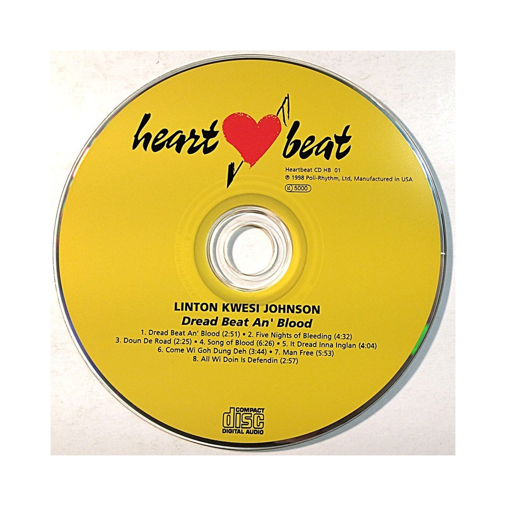 Johnson Linton Kwesi: Dread Beat An’ Blood  kansi Ei kuvakantta levy EX kanneton CD