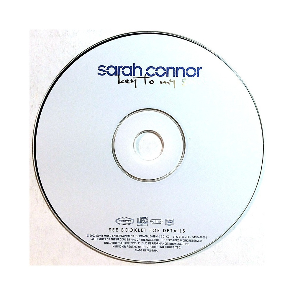 Connor Sarah 2004 5138630 Key To My Soul CD no sleeve